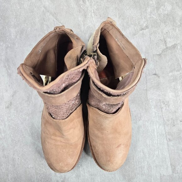 A.S.98 Airstep Moto Ankle Boots 5.5-6 Leather Distressed Western Grunge Booties - Picture 2 of 11